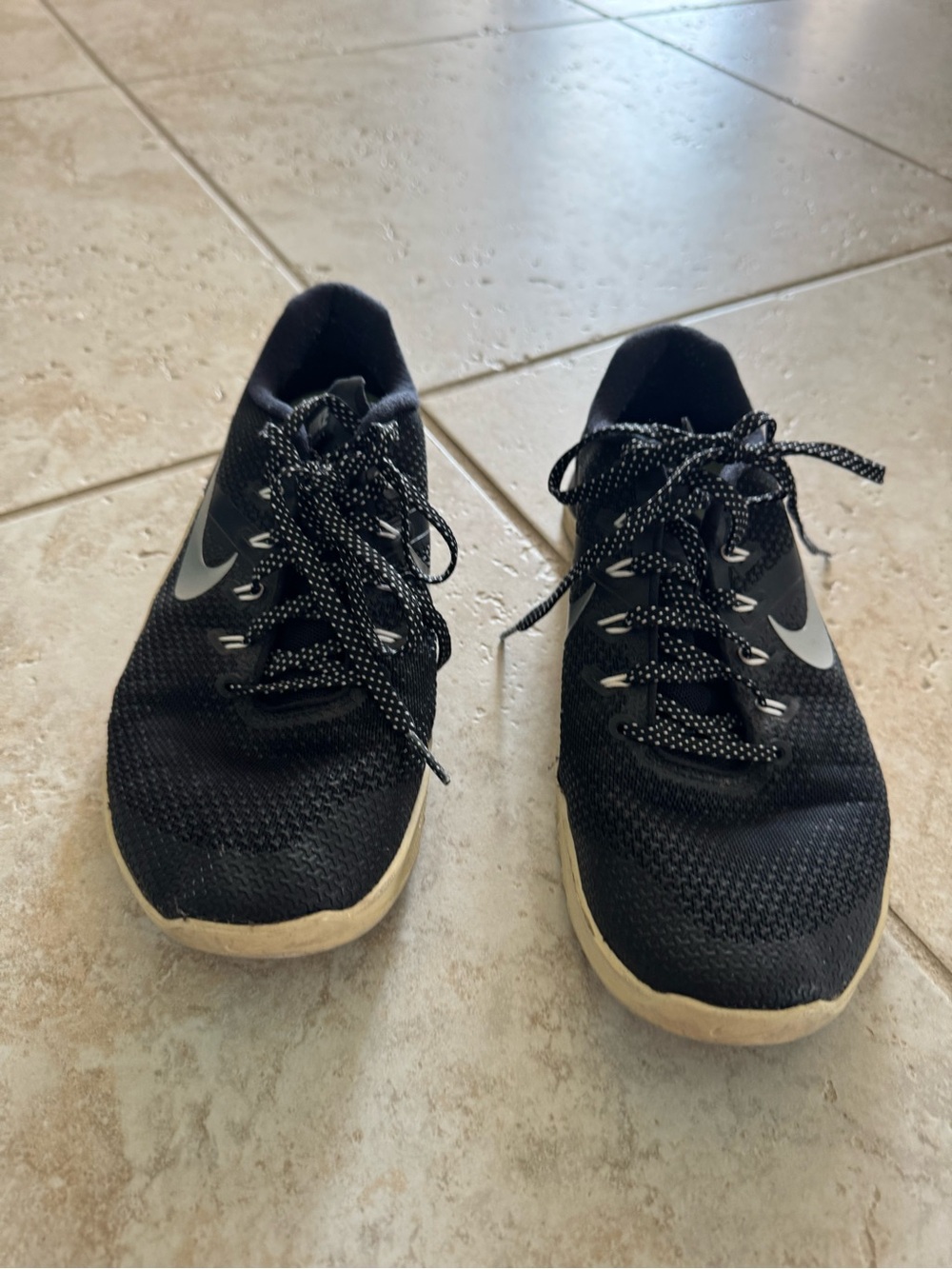 Nike Black Athletic Sneakers with White Swoosh